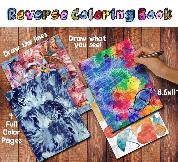 The reverse coloring book